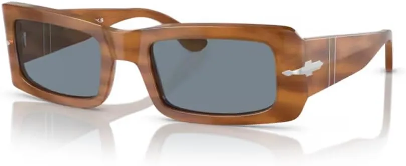 Persol Francis PO3332S Rectangle Sunglasses for Men for Women   BUNDLE With Designer iWear Complimentary Eyewear Kit