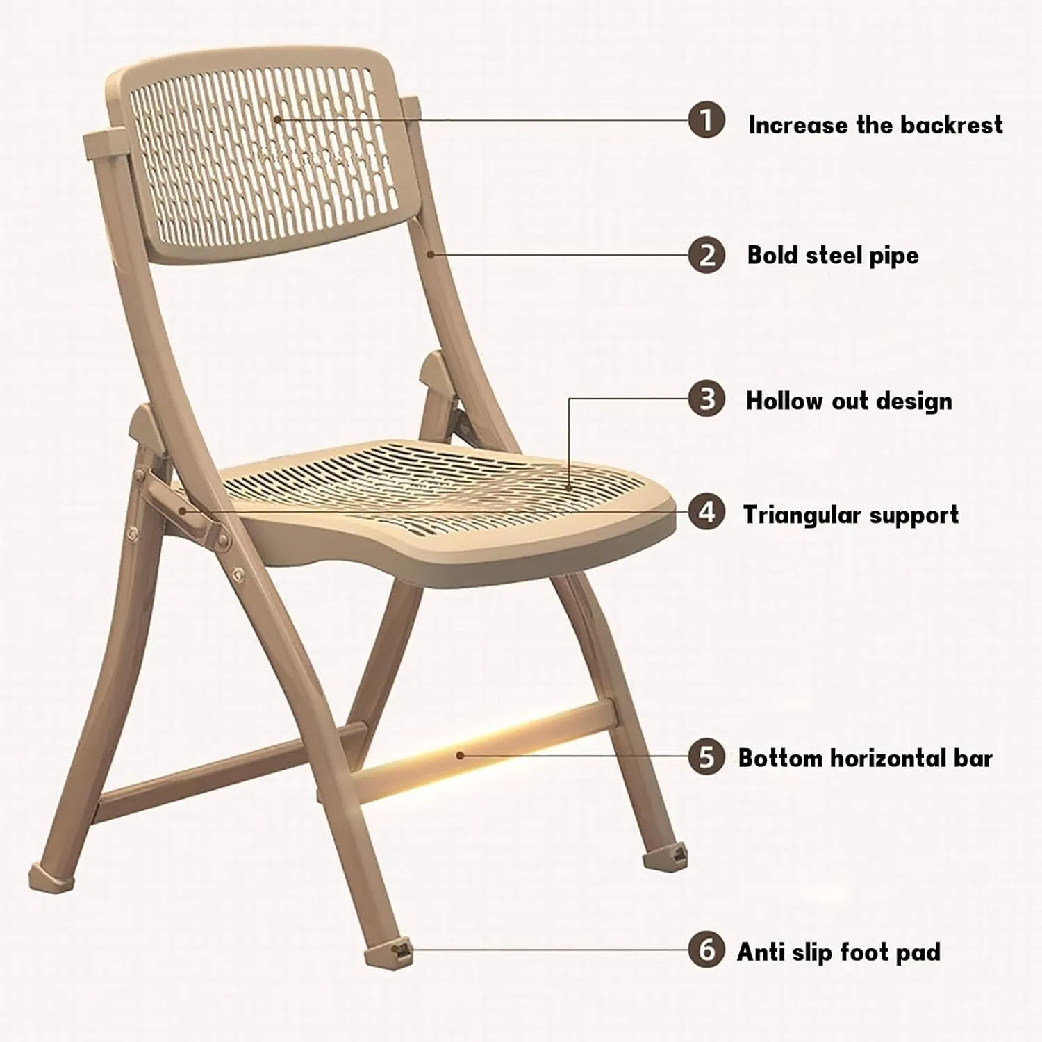 Plastic Stackable Folding Chairs,Stackable Folding Dining Chair Portable Event Chair Comfortable Breathable Mesh Seat Event Chair for Bedroom and Living Room,G,46x54x85cm(18x21x33inch)