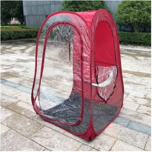 Pod All Weather Sports Tent, Outdoor Instant Pop Up Shelter for 1-2 People, Bubble Tent, Protection from Cold, Wind and Rain for Sports, with Compact Bag (Color : Wine red)