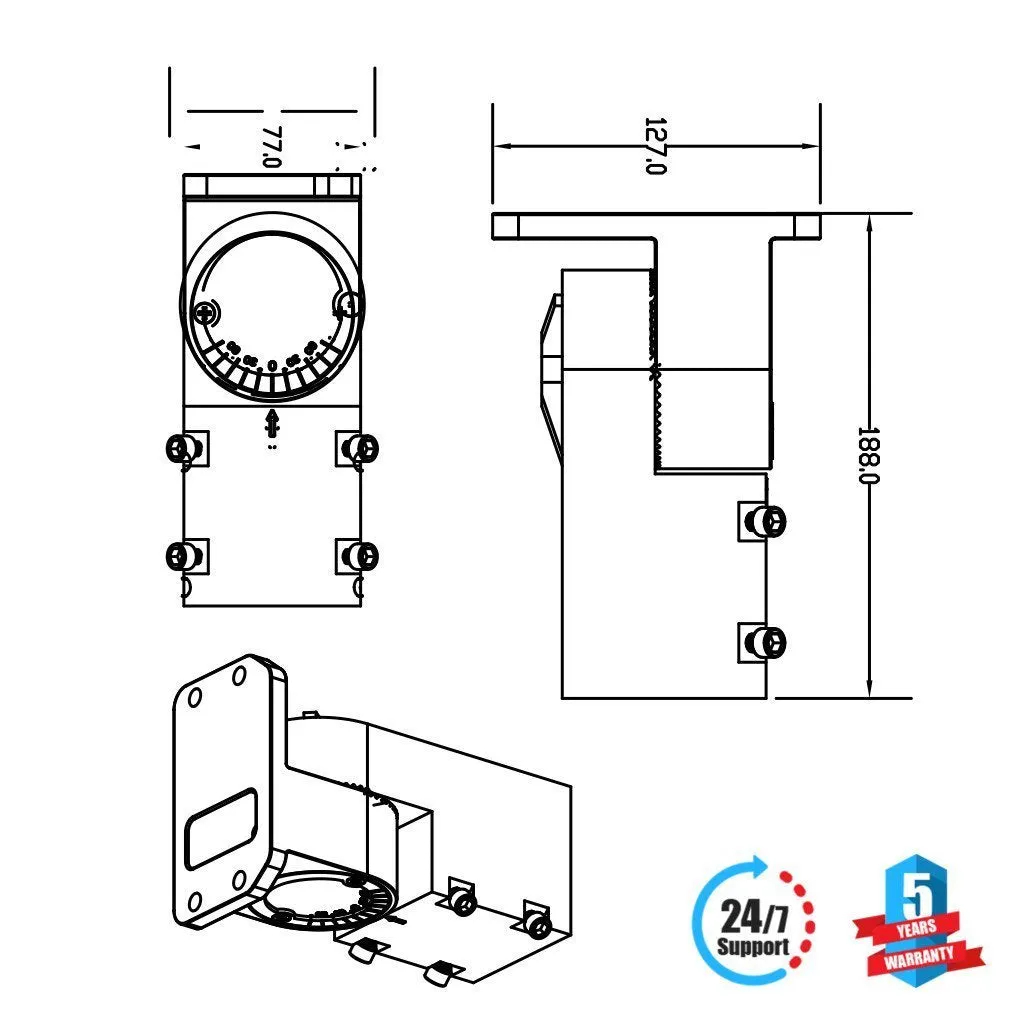Pole light Slip Fitter Mount Attachment