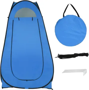 Pop Up Privacy Tent Instant Portable Outdoor Shower Tent, Camp Toilet, Changing Room, Rain Shelter for Camping Beach, Foldable Camping Tent with Carry Bag (Blue)