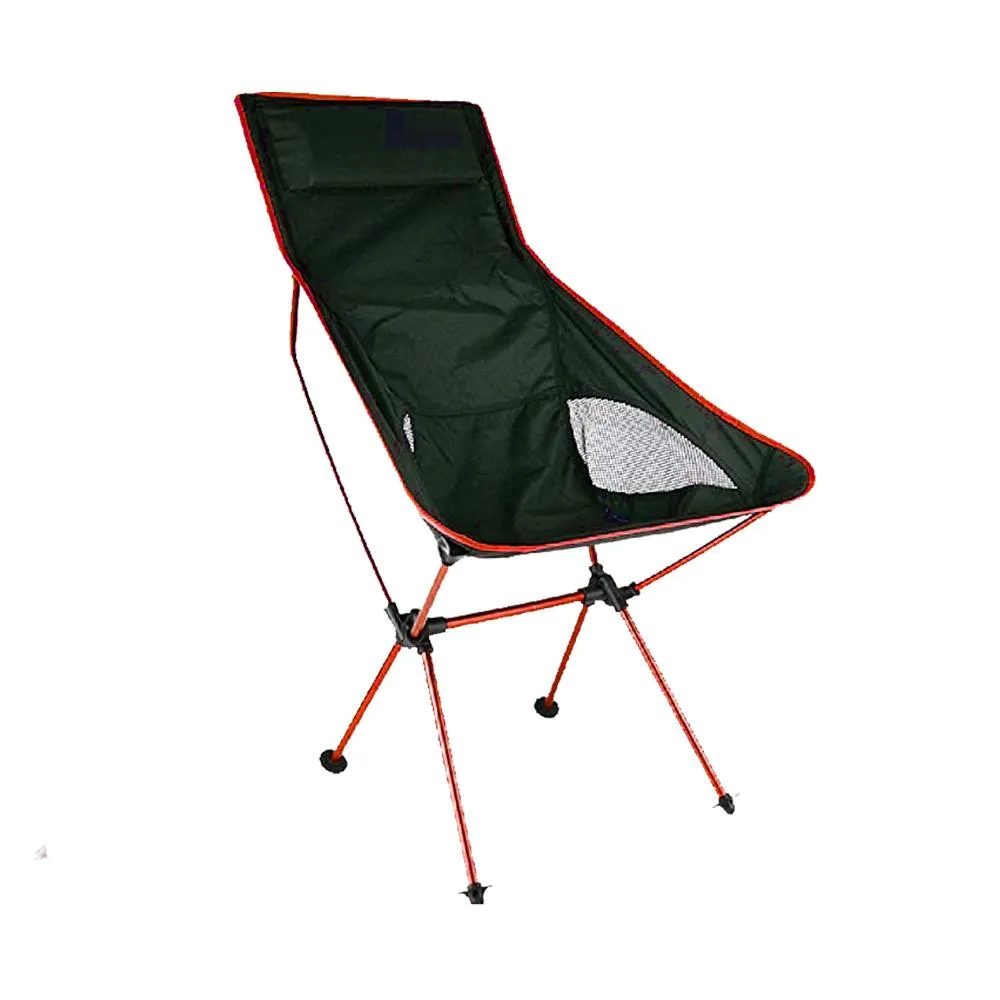 Portable High Back Camping Chair with Headrest and Oxford Cloth Cover