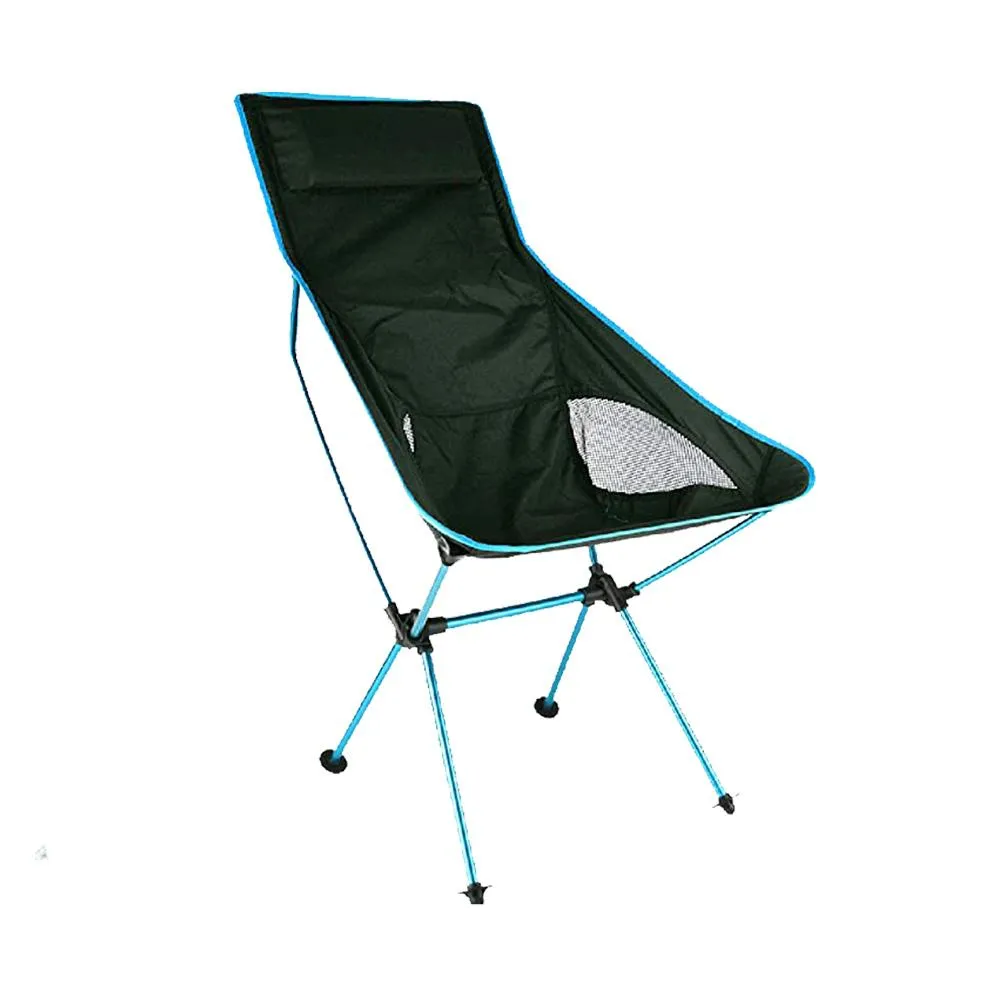 Portable High Back Camping Chair with Headrest and Oxford Cloth Cover