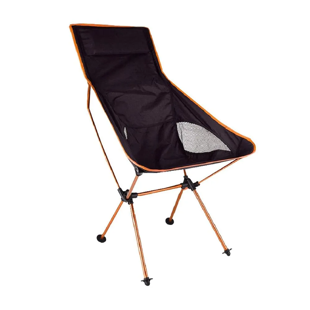 Portable High Back Camping Chair with Headrest and Oxford Cloth Cover