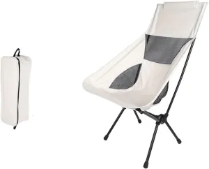 Portable Stool Portable Folding Chair Can Be Stored Fishing Small Stool Painting Sketching Backrest Chair Breathable Mesh Picnic Chair Folding Stool(Beige,13.8 * 12.2 * 24in)