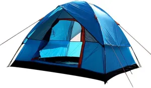 Portable Tent Outdoor Storm-Proof Campitent 4-Person Double Deck Family Campitravel Tent for Backpackifishing