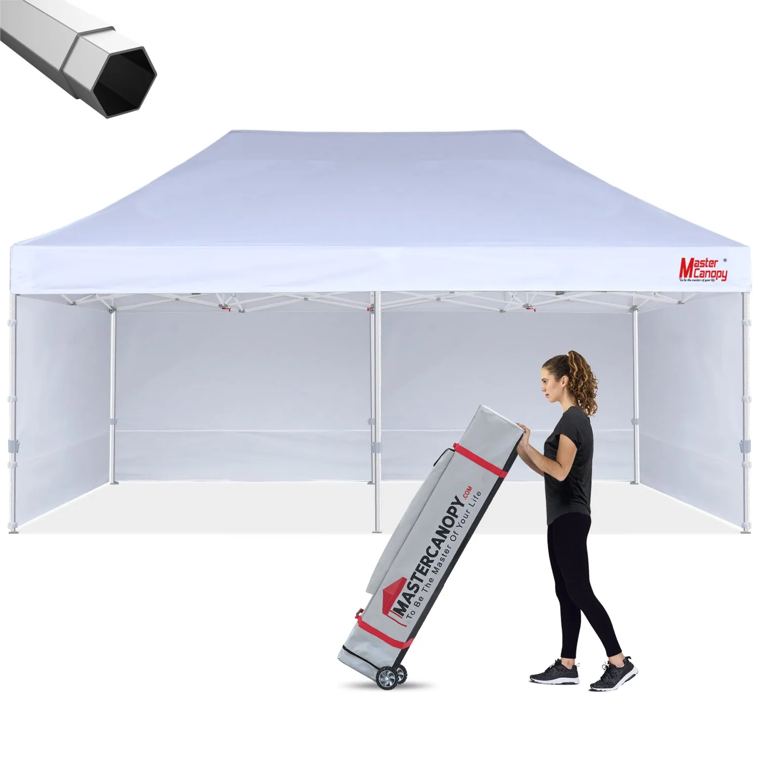 Premium Series Heavy Duty Pop Up 10x10/10x15/10x20 Instant Canopy with Sidewalls