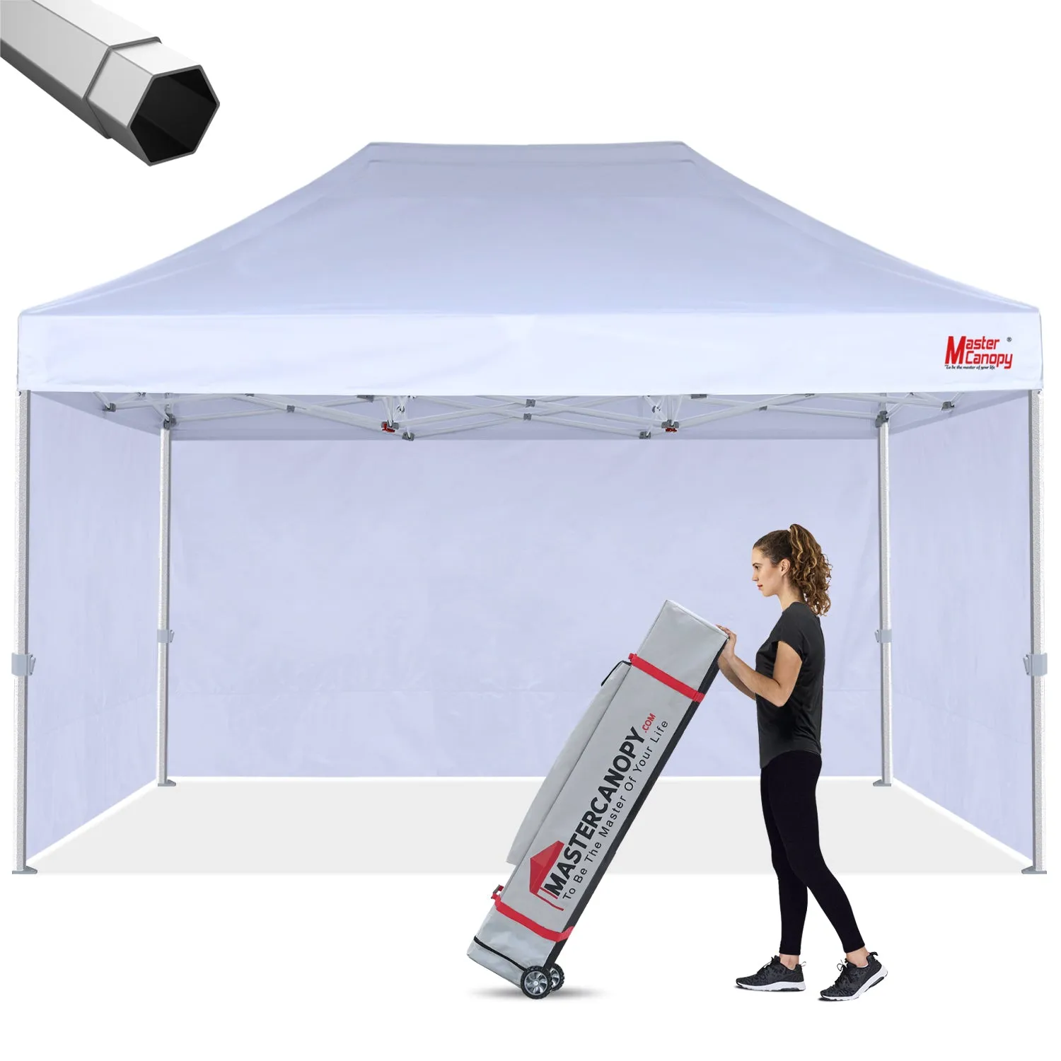 Premium Series Heavy Duty Pop Up 10x10/10x15/10x20 Instant Canopy with Sidewalls