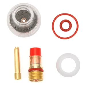Professional TIG Welding Accessory Kit Gas Lens Ceramic Sleeve Glass Cup Assembly Enhance Welding Efficiency and Protection for WP-17/18/26)