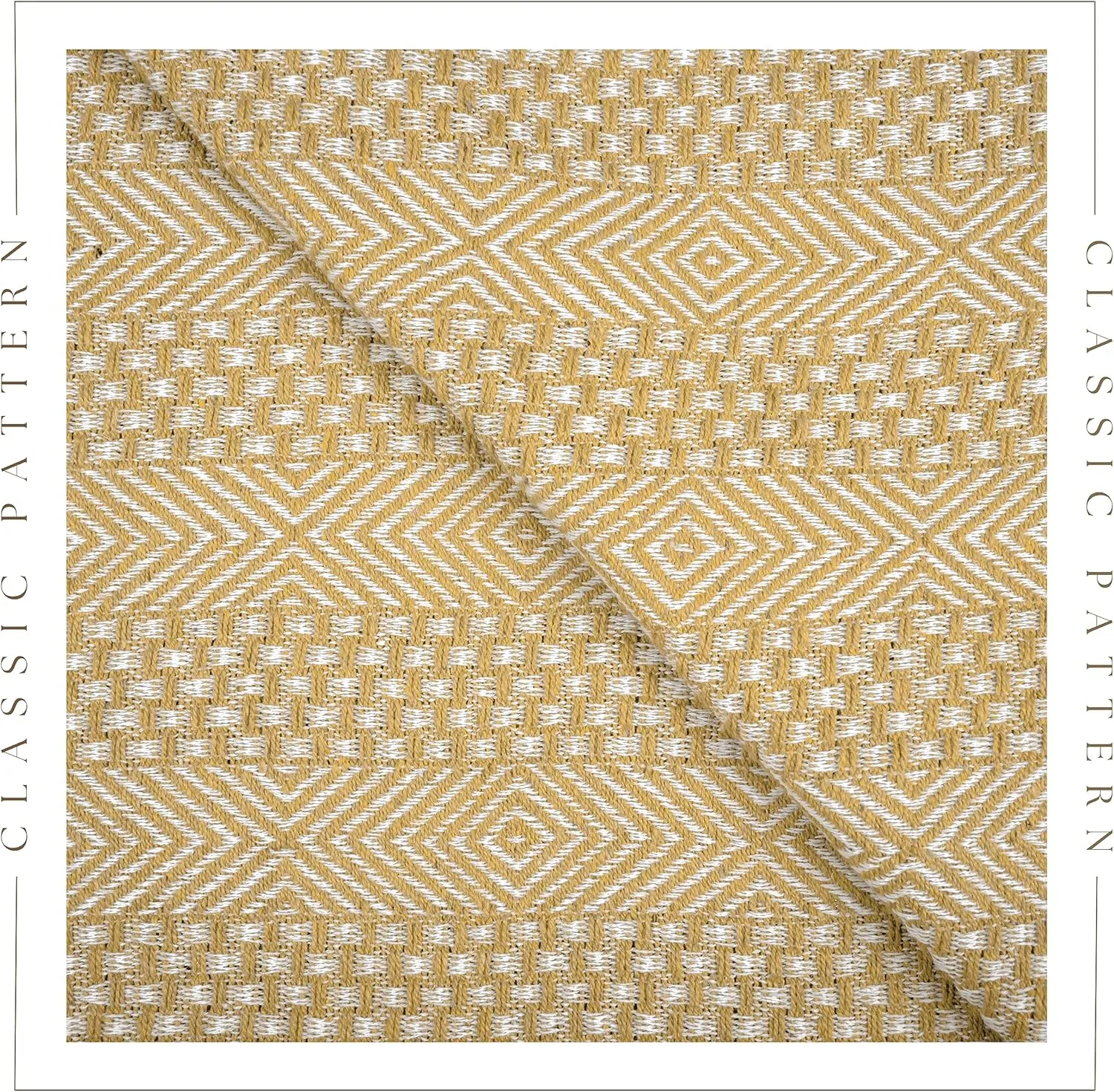 RAJRANG Tinsel Yellow Throw Blanket - Warm Living Room Decorative Throws for Sofa and Couch 60 x 50 Inch