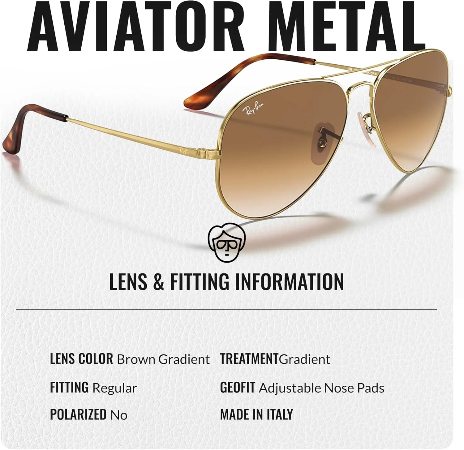 Ray-Ban RB3689 Aviator Metal II Sunglasses for Men and Women With Eyewear Kit Bundle- Timeless Classic Sun Glasses