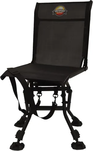 RC-009 Deluxe Adjustable Hunting Chair with 360° Swivel Seat, Black