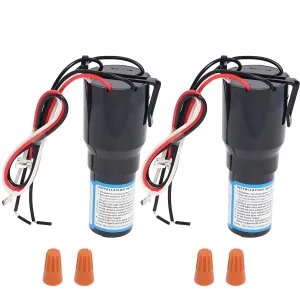 RCO810 3 in 1 Hard Start Kit Compatible with Supco Relay Capacitor Overload 1/12-1/5 HP 110-125V Compressor Hard Start Capacitor Kit for Refrigerator Freezers (2 Pcs)