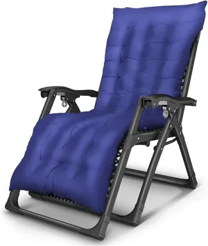 Recliner Lightweight Zero Gravity Reclining Sun Lounger Chair, Folding Relaxer Chair with Breathable Mattress, Deck Chairs Recliner Bed Chair ForBeach, Patio, G(Blue)