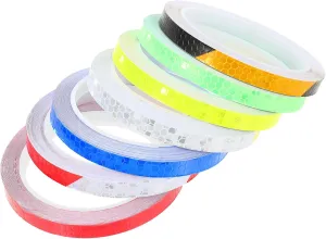 Reflective Sticker Kit 7 Rolls for Bikes DIY Decorations Warning Tape Road Safety Waterproof Reflective Material