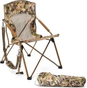 Rig'Em Right Waterfowl CampHunter Hunting Chair with Steel Frame and Carrying Straps, Gore Optifade Subalpine