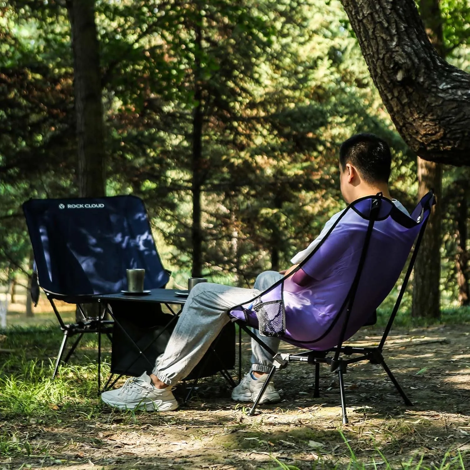 ROCK CLOUD Portable Camping Chair Ultralight Folding Chairs Compact Outdoor for Camp Hiking Backpacking Lawn Beach Sports
