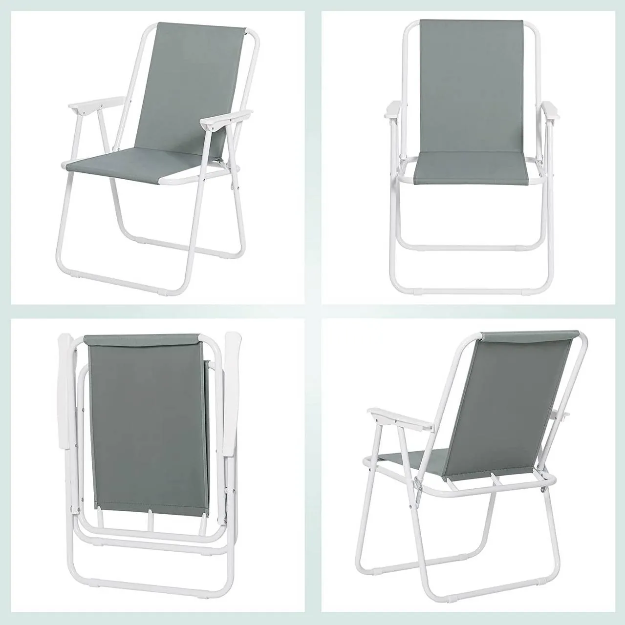 Rootz Camping Chair - Folding Chair - Ultralight Portable Seat - Stable & Durable - Comfortable Backrest - Folds Easily - 58cm x 53cm x 76cm