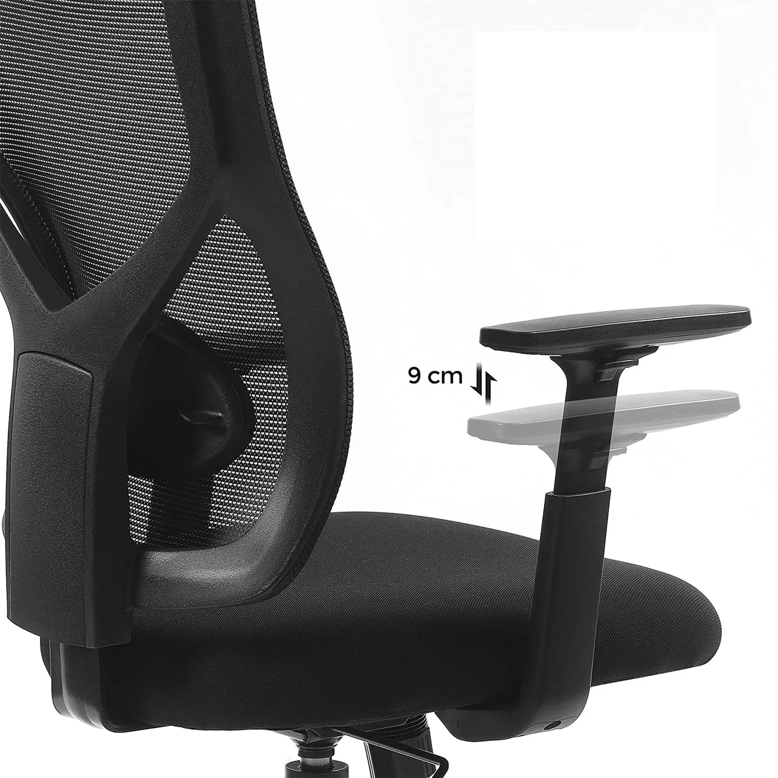 Rootz Ergonomic Office Chair - Desk Chair - Adjustable Lumbar Support - Prevents Muscle Fatigue - Adjustable Seat Height - 110.5-112.5cm x 53cm x 52cm
