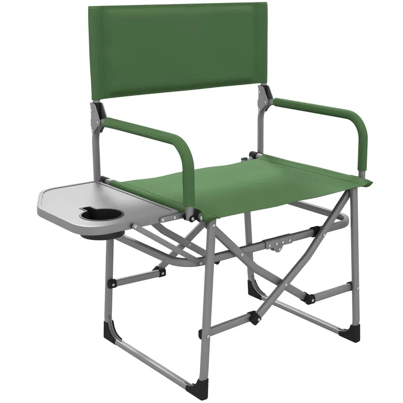 Rootz Folding Camping Chair - Outdoor Chair - Portable Seat - Rust-Proof Metal Frame - Tear-Resistant Oxford Fabric - 81W x 51D x 87H cm - Green