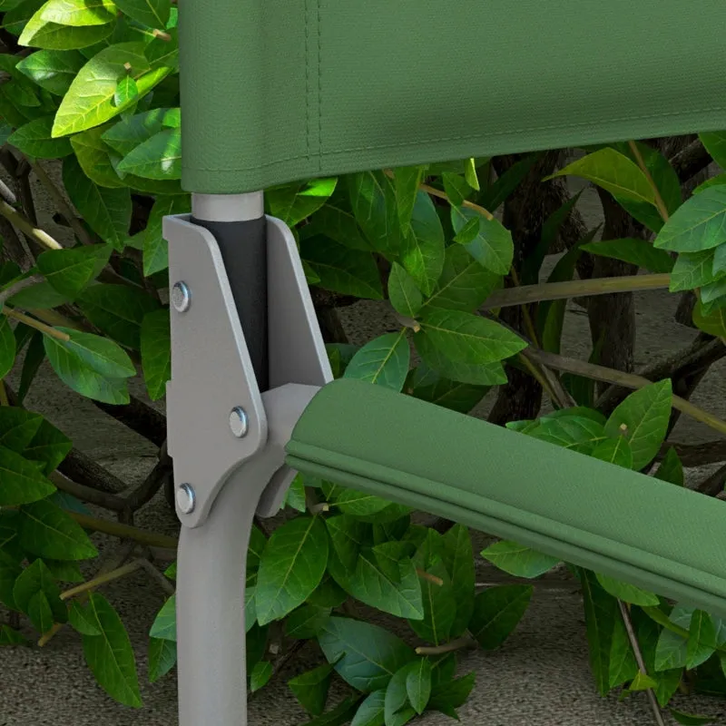 Rootz Folding Camping Chair - Outdoor Chair - Portable Seat - Rust-Proof Metal Frame - Tear-Resistant Oxford Fabric - 81W x 51D x 87H cm - Green