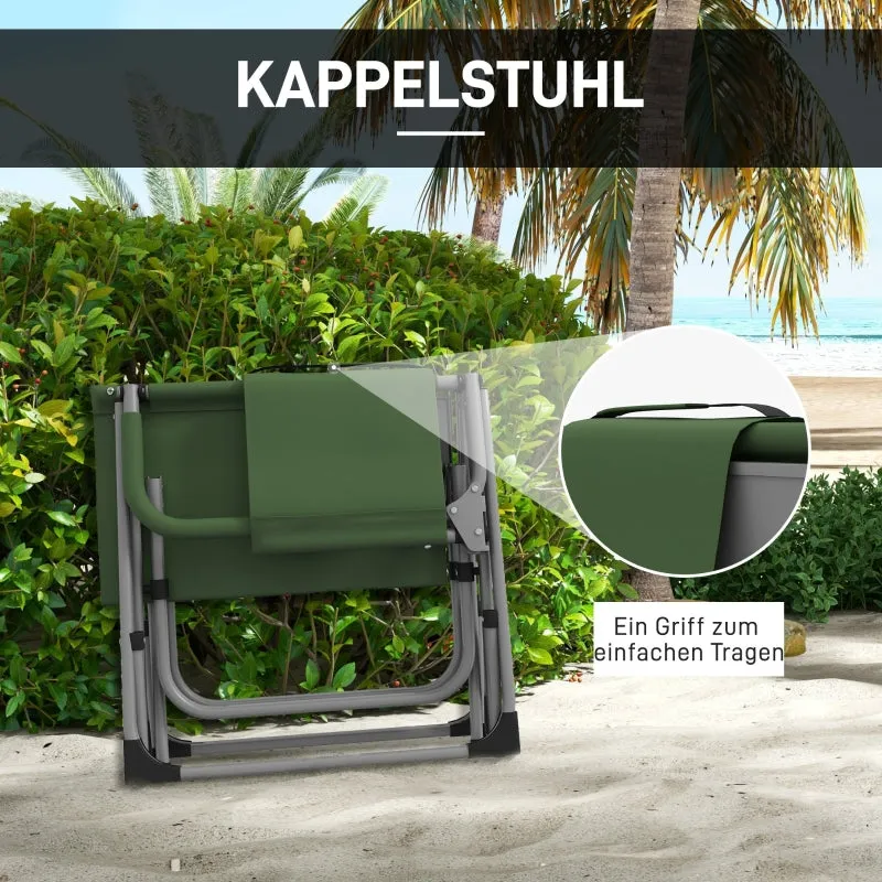Rootz Folding Camping Chair - Outdoor Chair - Portable Seat - Rust-Proof Metal Frame - Tear-Resistant Oxford Fabric - 81W x 51D x 87H cm - Green