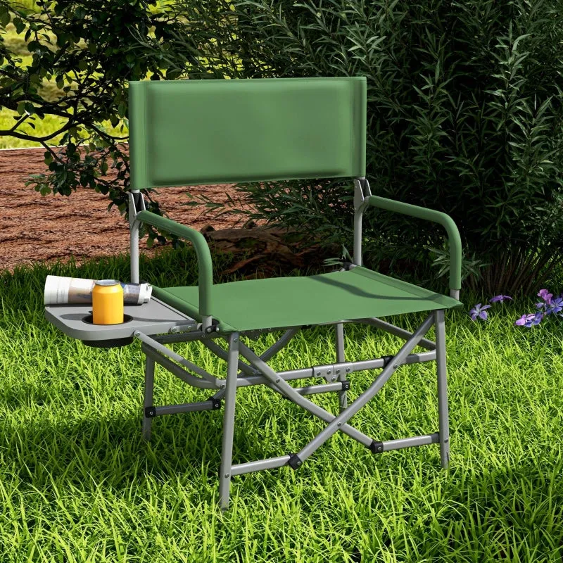 Rootz Folding Camping Chair - Outdoor Chair - Portable Seat - Rust-Proof Metal Frame - Tear-Resistant Oxford Fabric - 81W x 51D x 87H cm - Green