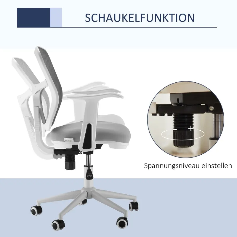 Rootz Vinsetto Office Chair - Ergonomic Desk Chair - Adjustable Computer Chair - Breathable Mesh - Easy Mobility - 57W x 58.8D x 88-96H cm