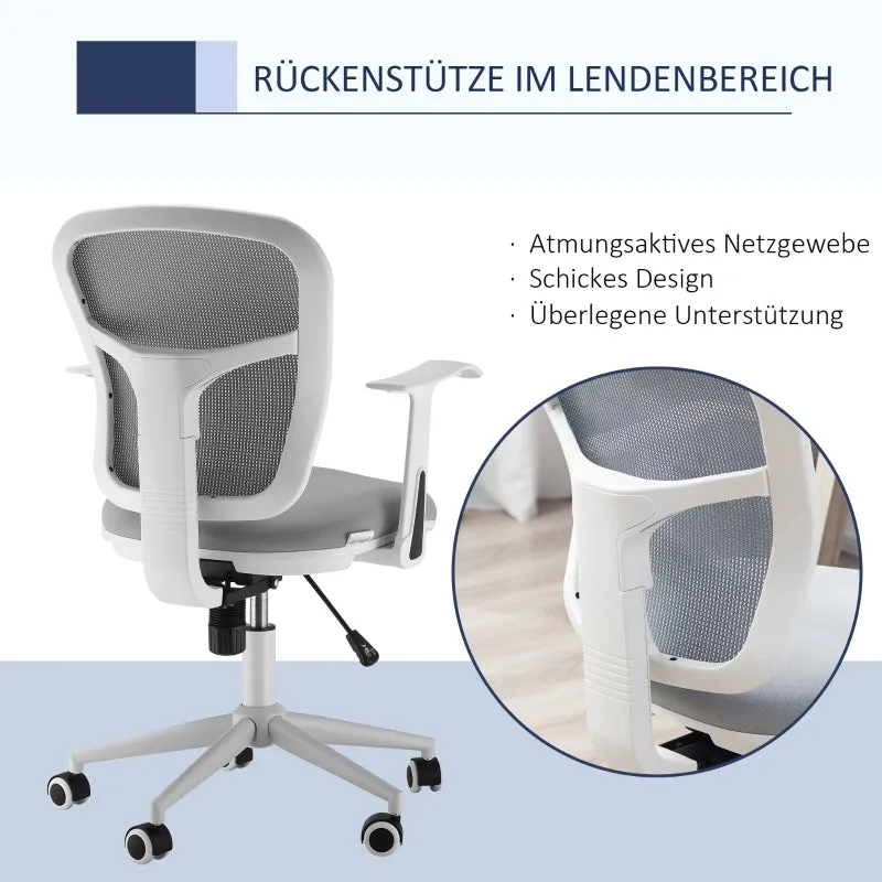 Rootz Vinsetto Office Chair - Ergonomic Desk Chair - Adjustable Computer Chair - Breathable Mesh - Easy Mobility - 57W x 58.8D x 88-96H cm