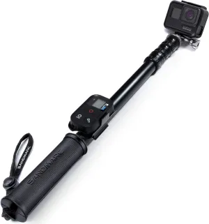 SANDMARC Pole - Metal Edition: 15-50" Waterproof Extension Stick (Pole) Compatible with GoPro Hero 13, 12, 11, 10, 9, 8, 7, 6, 5, Session, 4, 3 , 3, 2, & HD - with Remote Clip