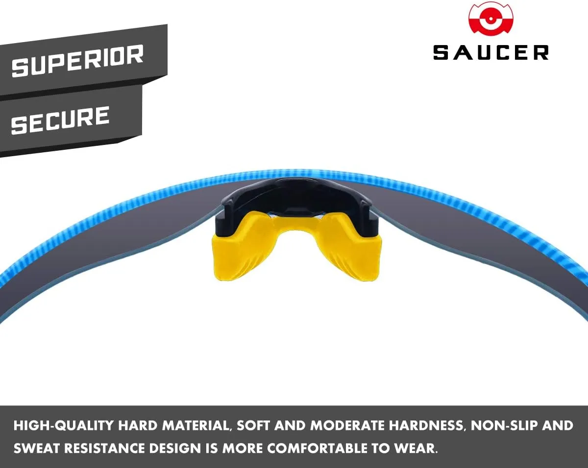 SAUCER Replacement Nose Pieces Pads & Earsocks Temple Sleeve Rubber Kit for Oakley RadarLock Path | Pitch|Edge | XL Sunglass