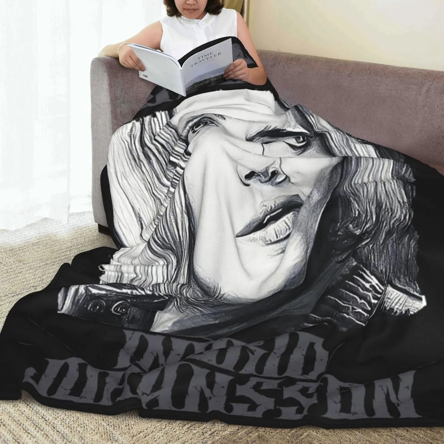 Scarlett Johansson Blanket Flannel Fleece Printed Throw Blankets Ultra Soft Micro Warm Blanket for All Season Bedding Chair Sofa Couch Bed 50"x40"