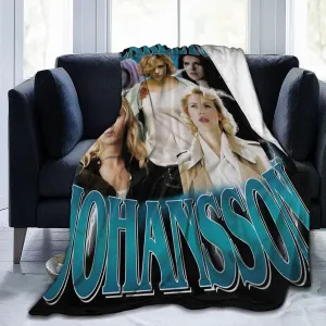 Scarlett Johansson Blanket Flannel Fleece Printed Throw Blankets Ultra Soft Micro Warm Blanket for All Season Bedding Chair Sofa Couch Bed 50"x40"