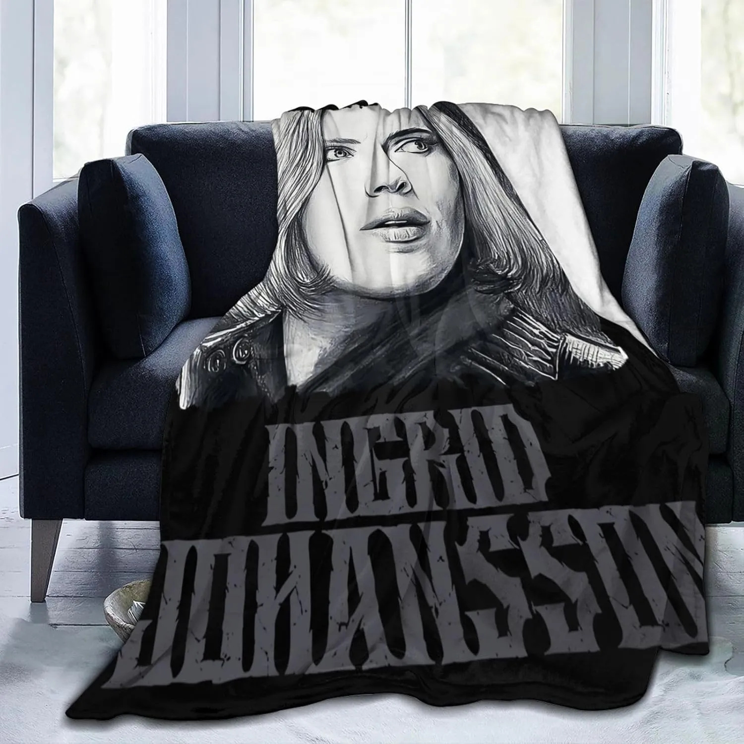 Scarlett Johansson Blanket Flannel Fleece Printed Throw Blankets Ultra Soft Micro Warm Blanket for All Season Bedding Chair Sofa Couch Bed 50"x40"