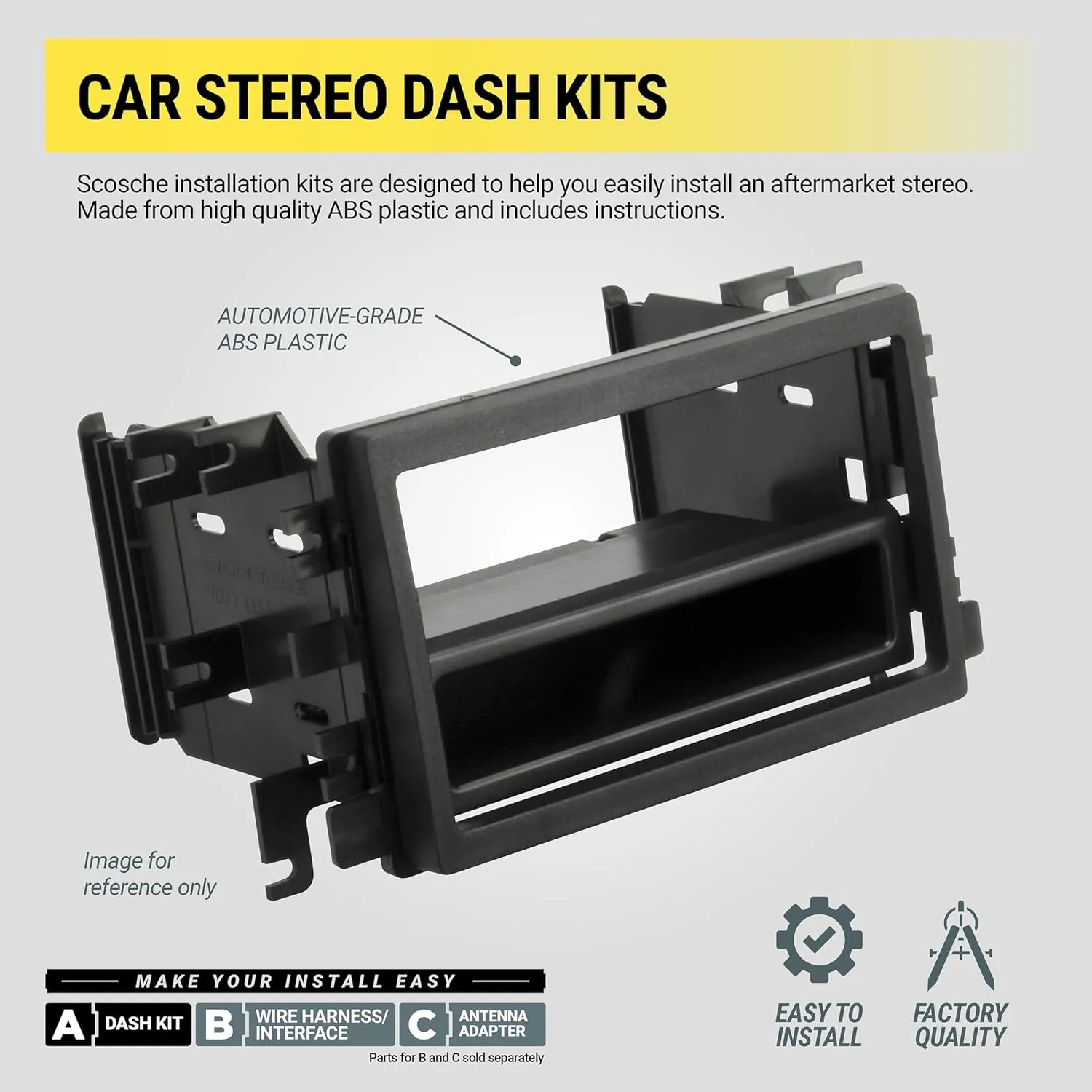 Scosche GM1595B Double DIN Radio Install Dash Kit Compatible with Select 2005-2013 General Motors Vehicles - Aftermarket Car Stereo Installation Kit - See Fit Guide in Images to Verify Your Vehicle
