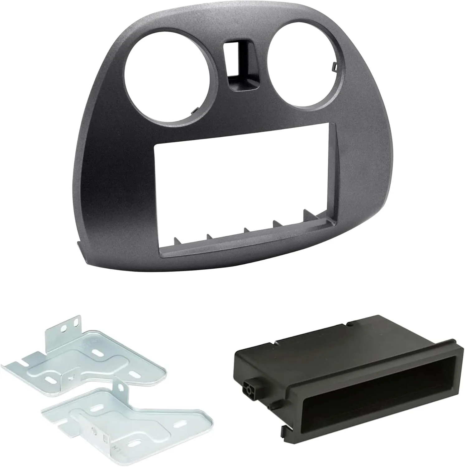 Scosche MI3017B Double DIN or Single DIN with Pocket Radio Install Dash Kit Compatible with Select 2006-2012 Mitsubishi Eclipse - Aftermarket Car Stereo Installation Kit - See Guide Image for Vehicles