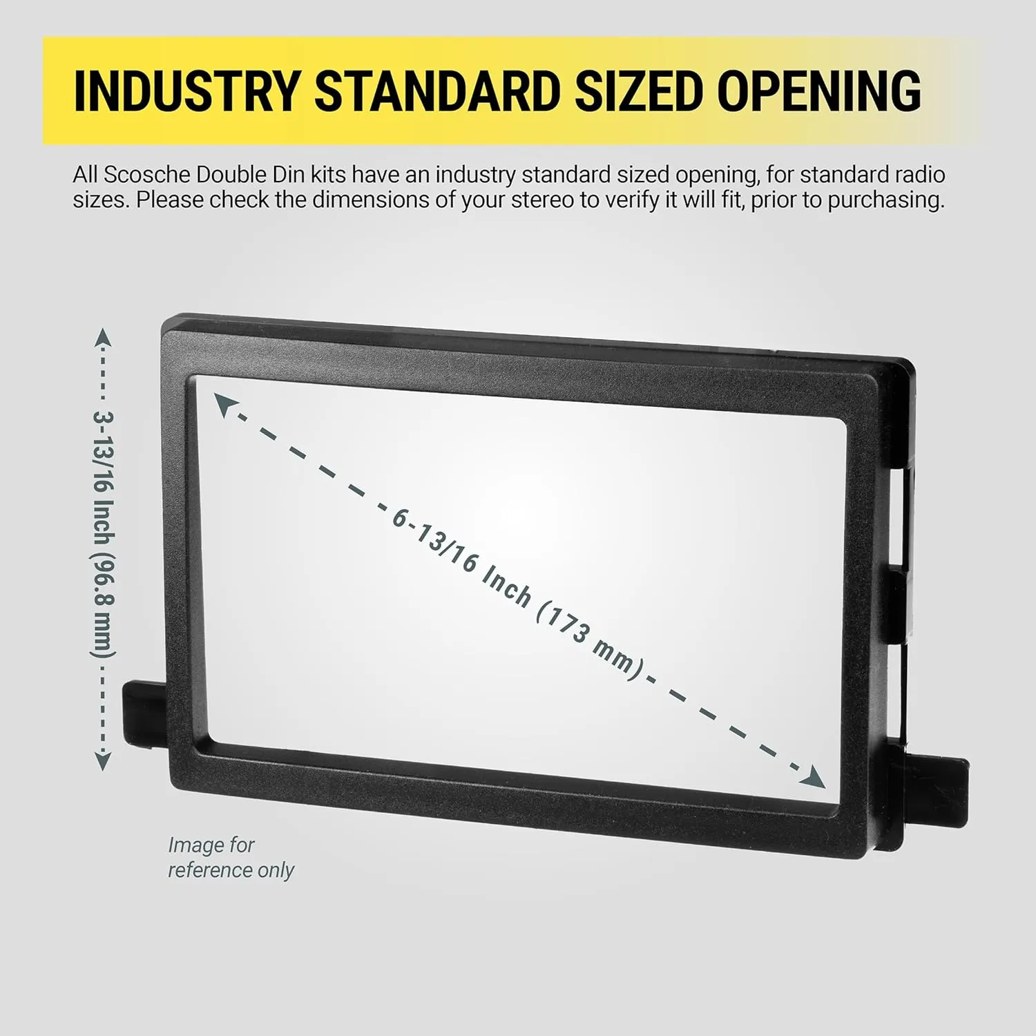 Scosche MI3017B Double DIN or Single DIN with Pocket Radio Install Dash Kit Compatible with Select 2006-2012 Mitsubishi Eclipse - Aftermarket Car Stereo Installation Kit - See Guide Image for Vehicles