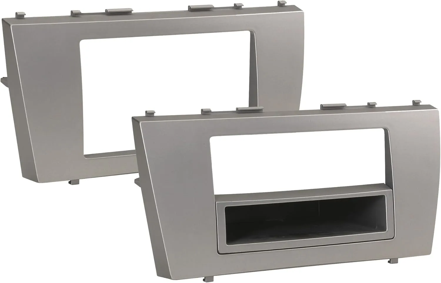 Scosche TA2058B Single or Double DIN Radio Installation Dash Kit Compatible with Select 2007-2011 Toyota Camry - 1 or 2 DIN Aftermarket Car Stereo Install Kit Radio Bracket - See Fit Guide in Images