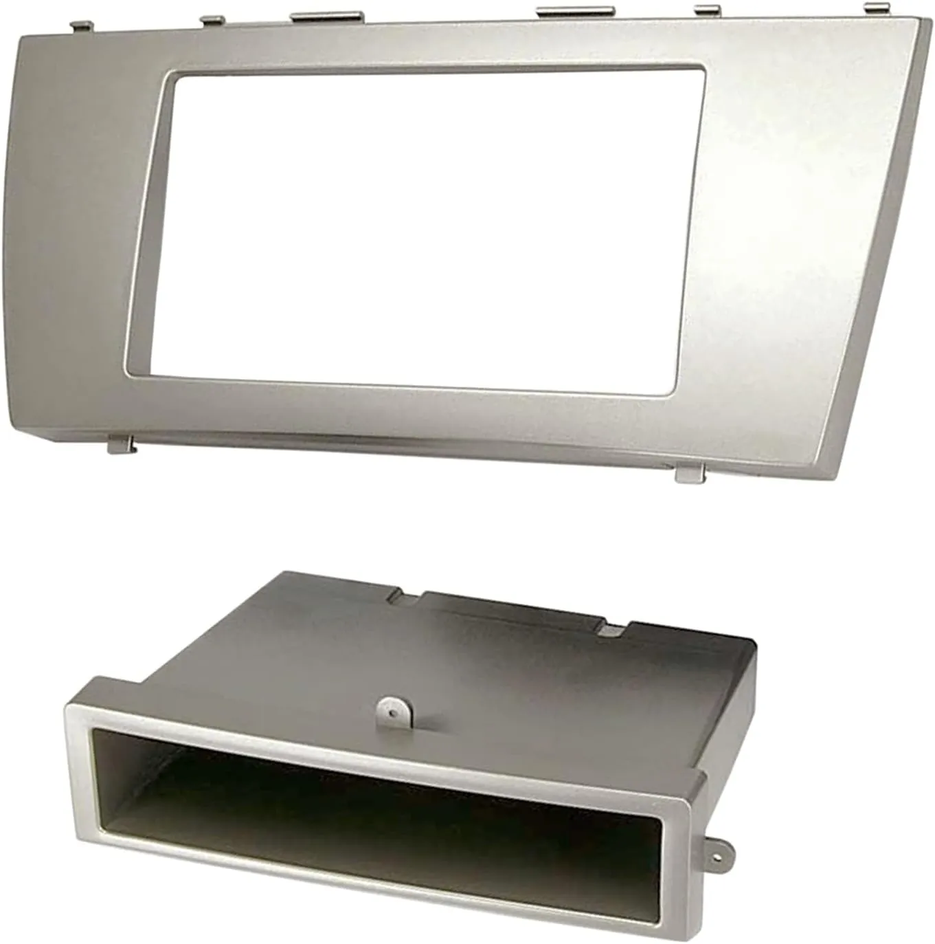 Scosche TA2058B Single or Double DIN Radio Installation Dash Kit Compatible with Select 2007-2011 Toyota Camry - 1 or 2 DIN Aftermarket Car Stereo Install Kit Radio Bracket - See Fit Guide in Images