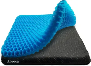 Seat Cushion, 20" Large Gel Seat Cushion for Long Sitting Pressure Relief– Back Sciatica Tailbone Pain Relief Pad, Car Seat Cushion Pad, Wheelchair Office Desk Chair Driver Seat Cushions Cooling Pads