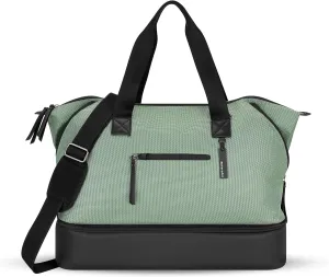 Sherpani Boston, Anti-Theft Weekender Bags,Travel Duffel Bag for Women, Carry On Tote Bag with Removable Shoe Bottom Compartment, Metal Hardware