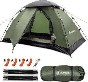 ShinHye Backpacking Tent for Camping, 1/2 Person Ultralight Backpacking Tent Easy Setup Tents Waterproof Lightweight Hiking Tents for Outdoor