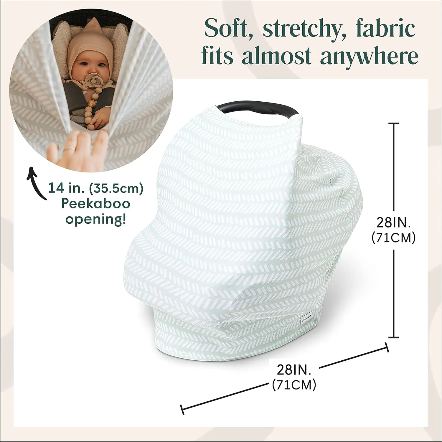 Simka Rose Breathable Nursing & Car Seat Cover for Baby - Breastfeeding Cover for Boy & Girl