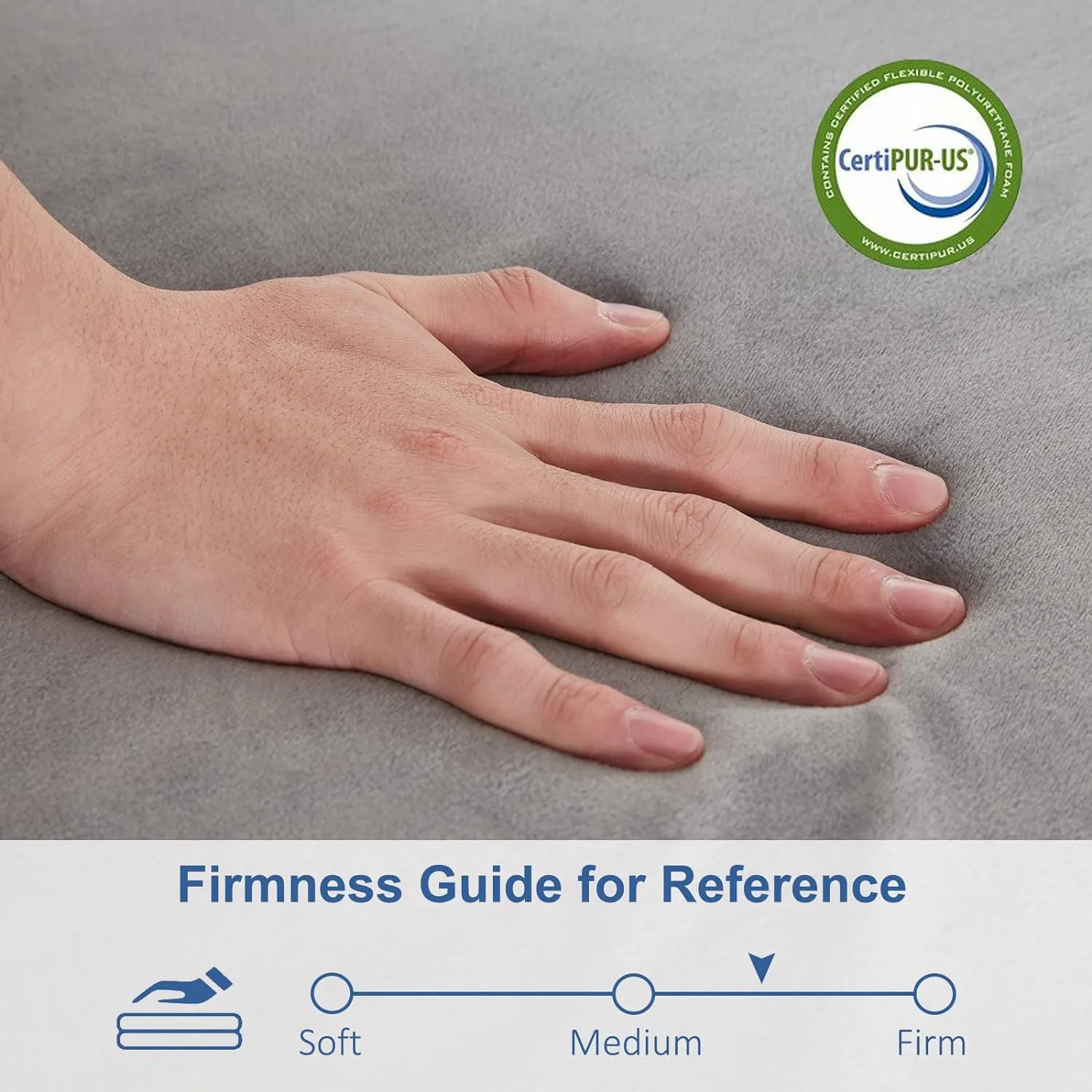 SINWEEK Tri Folding Mattress Foam Topper 4" Thickness Floor Cot Mattress, Guset Bed with Removable&Machine Washable Cover and Lining, CertiPUR-US Certified 38 x 80 Inch