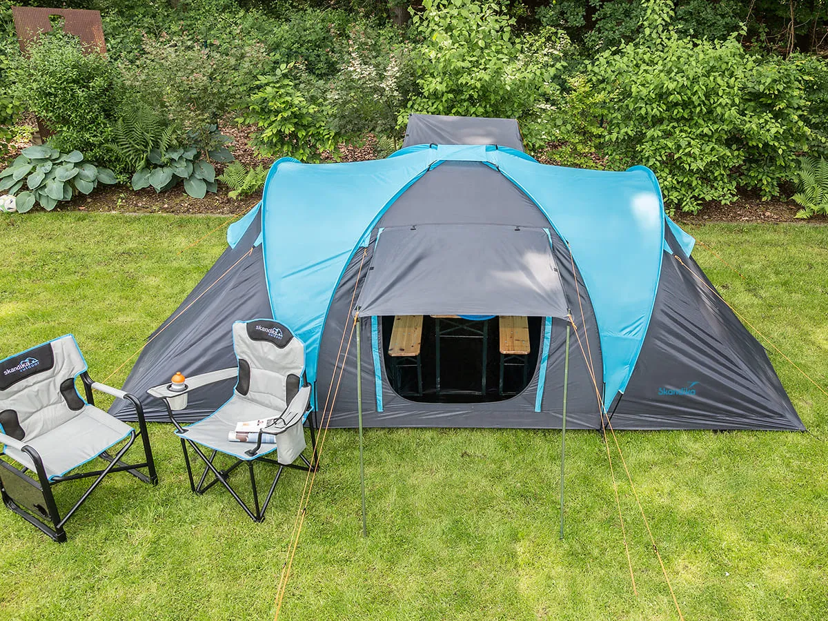 Skandika Hammerfest 6 Vis-A-Vis Tent 6 Person in Dark Grey & Light Grey (SKA0025)