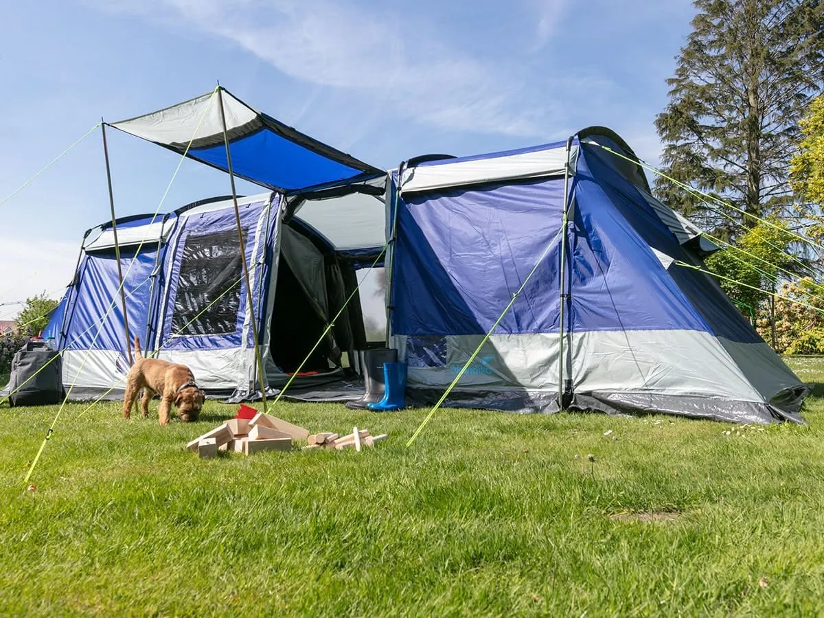 Skandika Montana 12 Tent Tunnel 8-Person in Dark Blue & Light Grey (SKA0053)