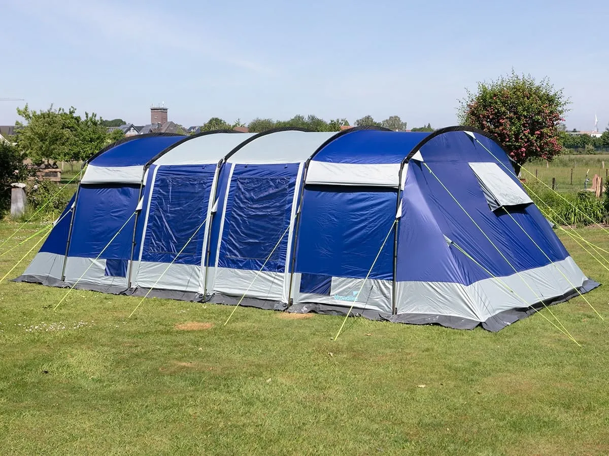 Skandika Montana 12 Tent Tunnel 8-Person in Dark Blue & Light Grey (SKA0053)