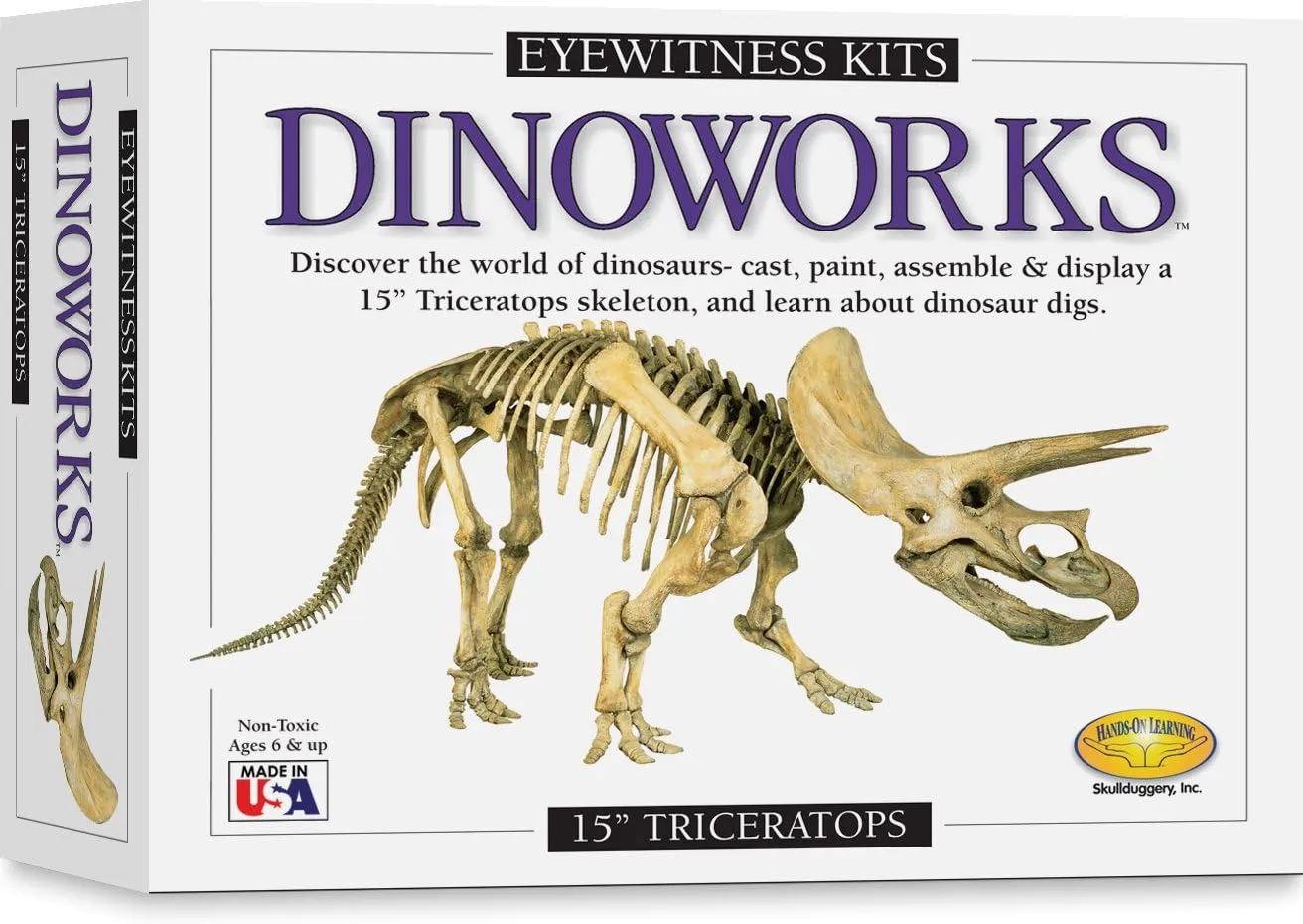 Skullduggery Eyewitness Kit Dinoworks Triceratops Skeleton Casting Kit