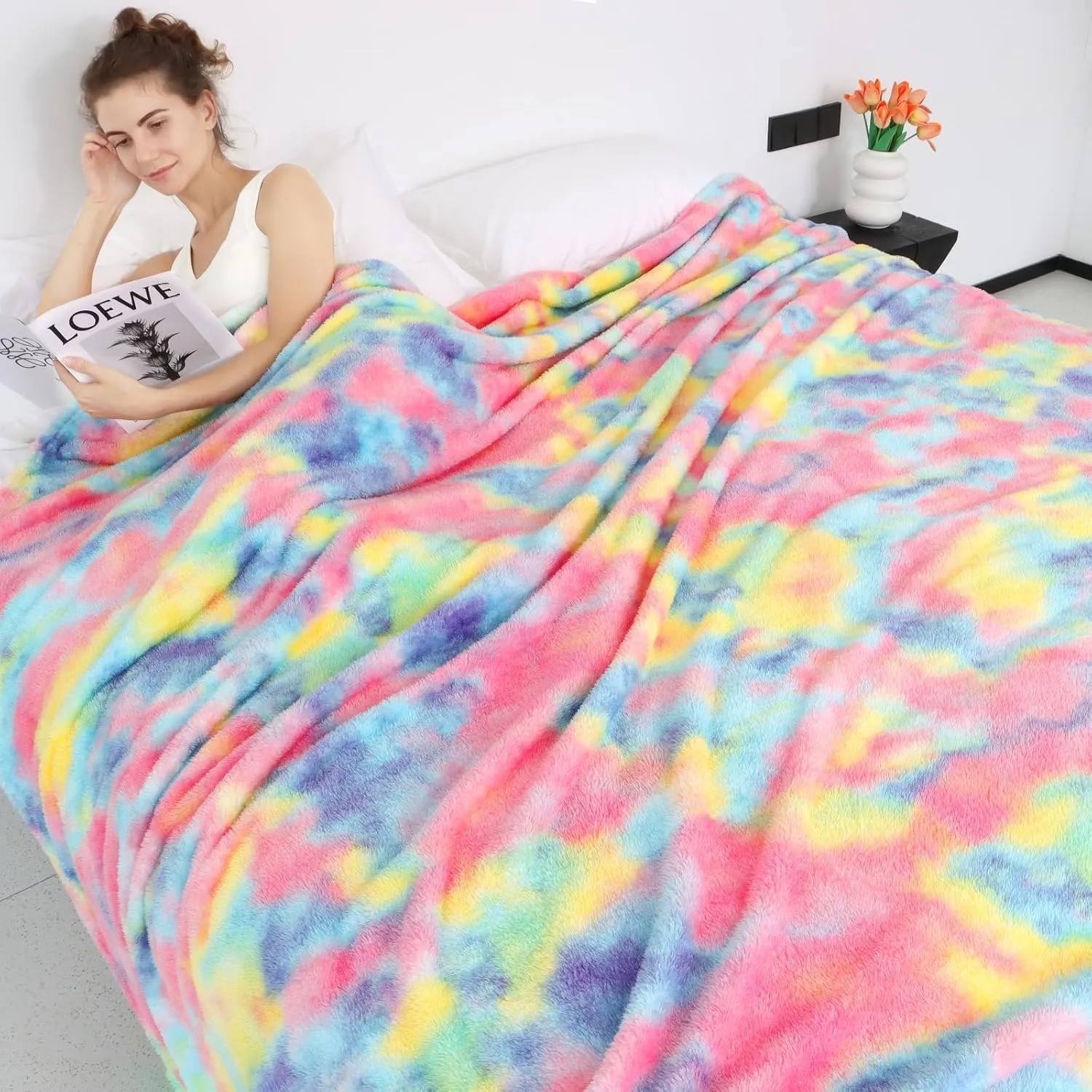 Soft Blanket Lightweight Fleece Blankets Large Throw Blanket for Bed Queen