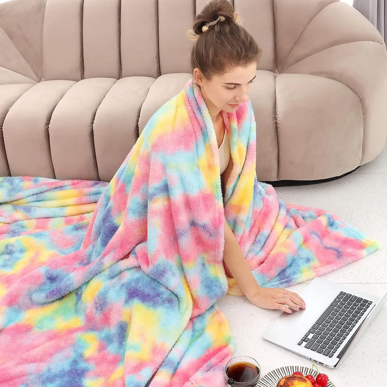 Soft Blanket Lightweight Fleece Blankets Large Throw Blanket for Bed Queen